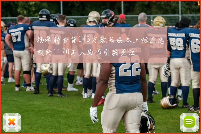 杨希转会费143万欧或成本土标王总额约1170万人民币引发关注